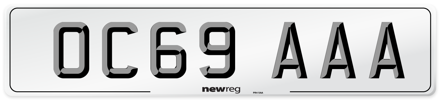 OC69 AAA Number Plate from New Reg